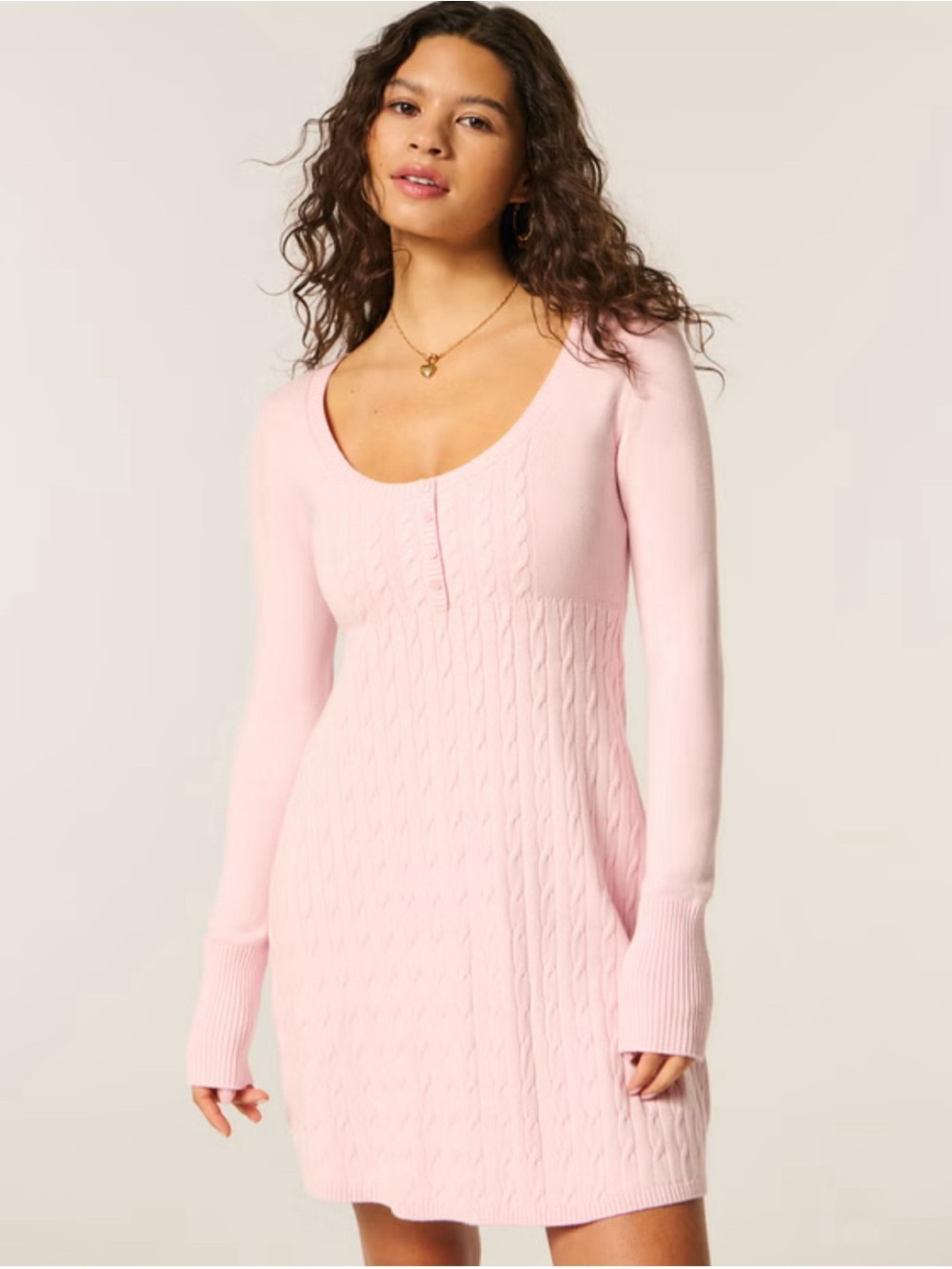 Hollister Babydoll Sweater Mini Dress